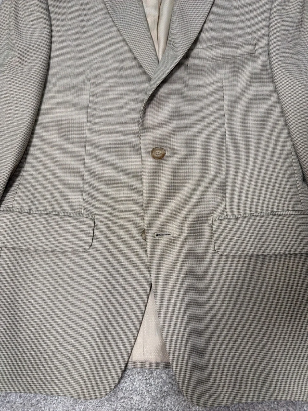 Michael Kors Tan Micro Check Blazer 36S